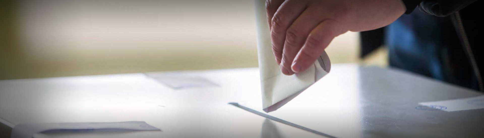 Voting Box ballot being inserted